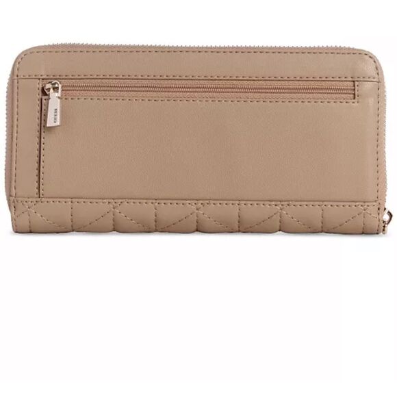 GUESS Quilted Beige Wristlet - Picture 3 of 7
